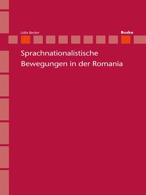 cover image of Sprachnationalistische Bewegungen in der Romania